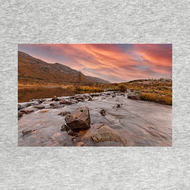 Loch Clunie - Sunset by Reg-K-Atkinson